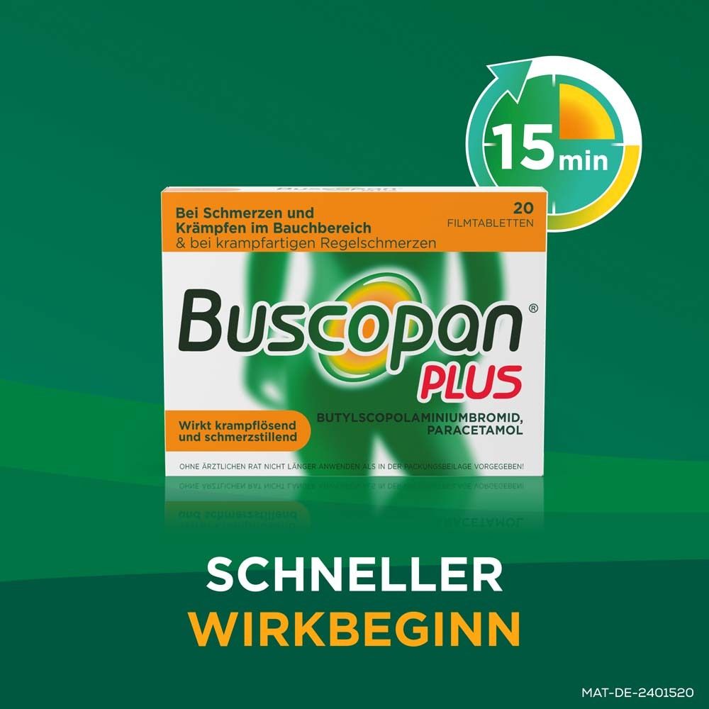 Buscopan Plus bei Bauchschmerzen und Regelschmerzen
