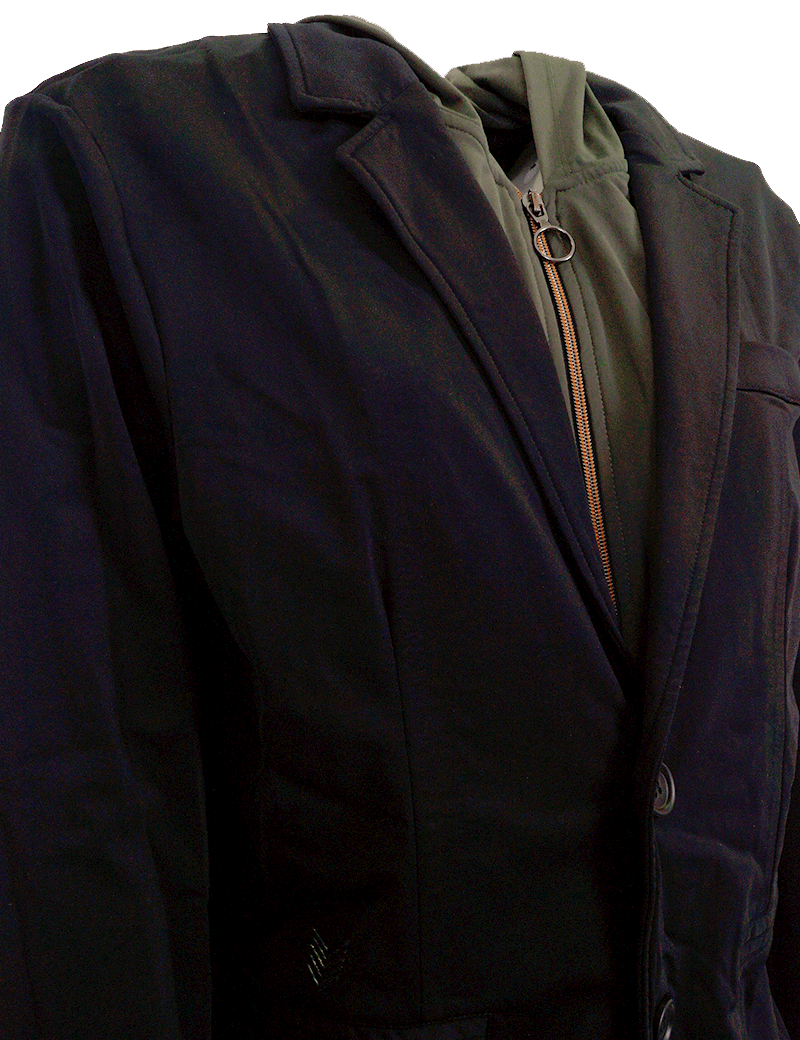 HBT VESTE BLAZER HOMME ANDY NOIR/KAKI