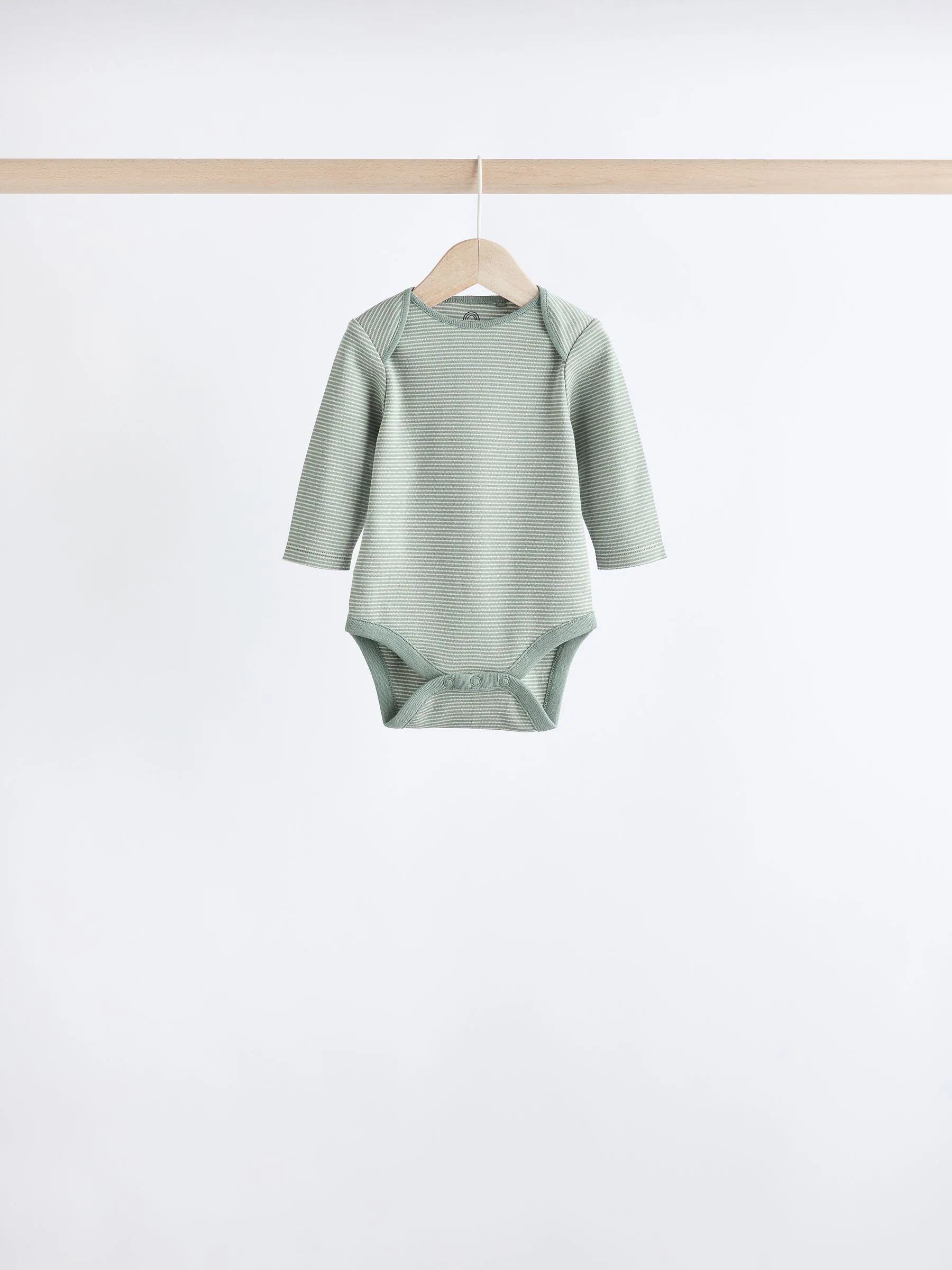 Blauw gestreept - Set van 5 rompers met lange mouwen