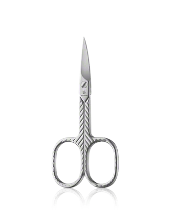 Pfeilring Scheren Nagelschere, vernickelt, Grafik-Design 9cm