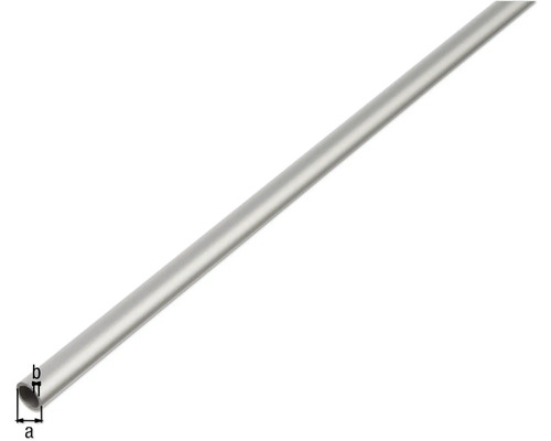 Ronde aluminium buis, zilver geanodiseerd, Ø 20 mm, 1 m