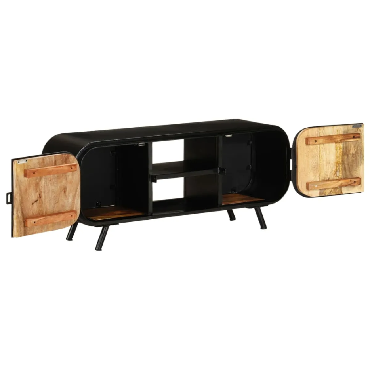 vidaXL Meuble TV - Bois de manguier 110 cm