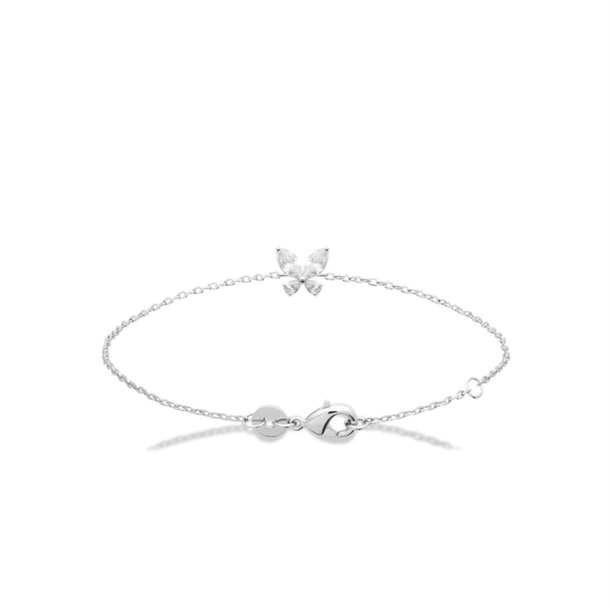 Bracelet papillon d'oxydes de zirconiums Argent 925 Rhodié