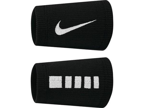 Nike Elite dobbeltvidde armbånd 2-pakning svart/hvit N1006700010OS
