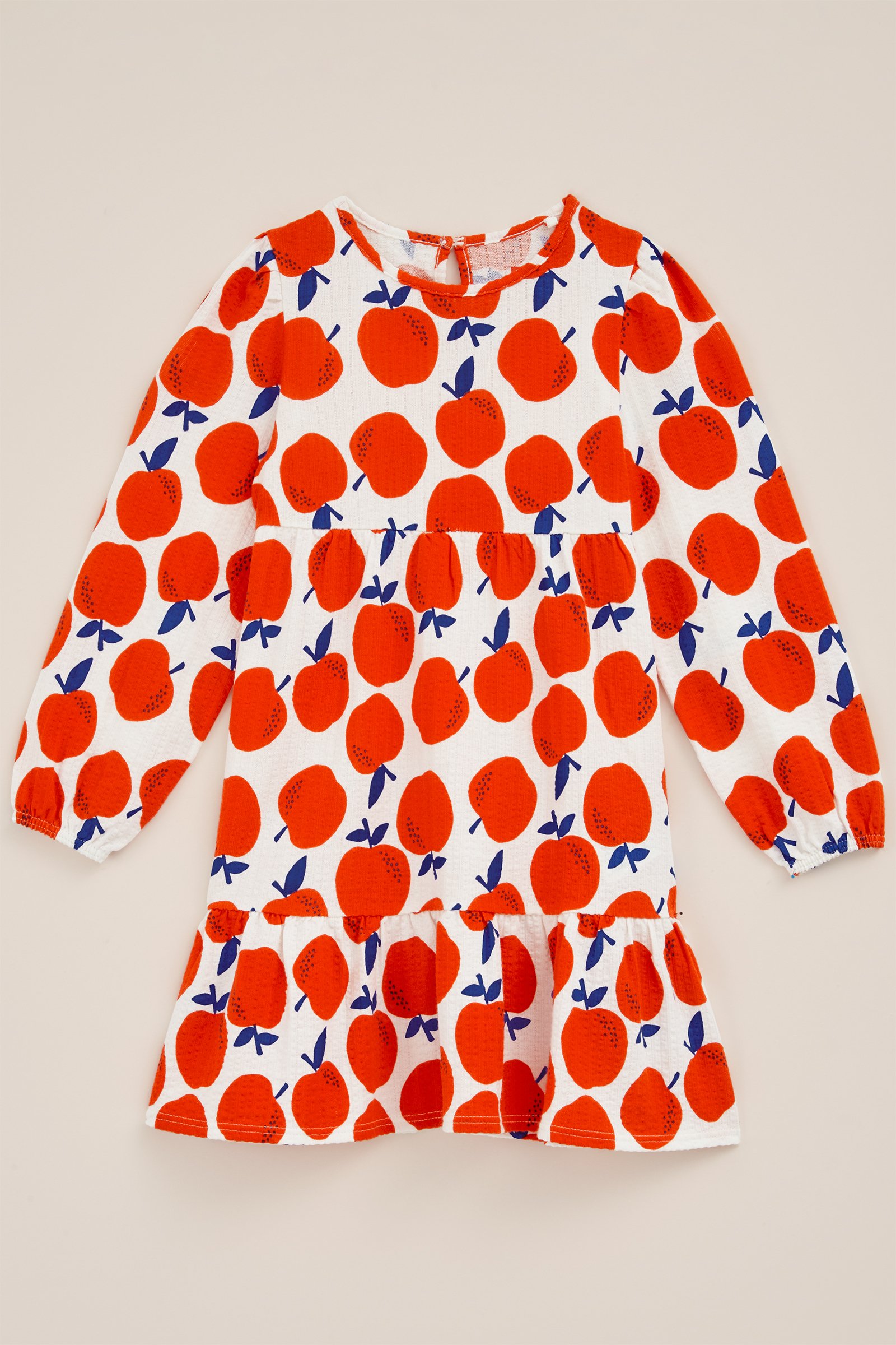 Meisjes jurk met dessin WE Fashion Feloranje