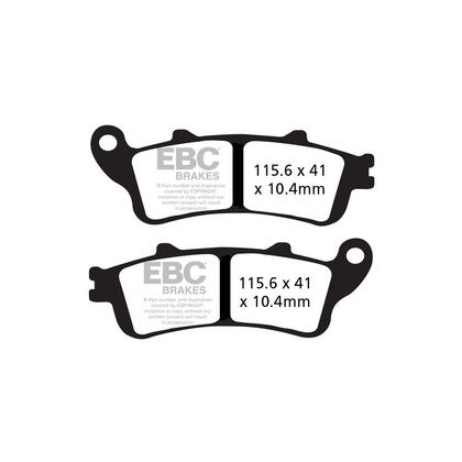 Plaquettes de freins EBC Sinter Métal Fritté avant/arrière (selon modèle)