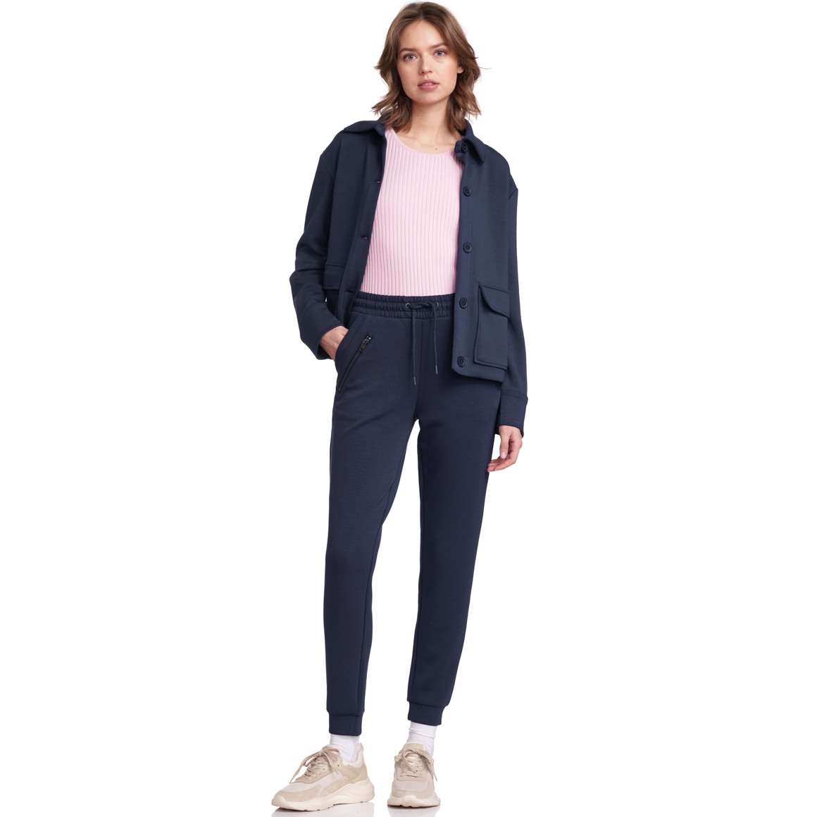 Gina Collection Damen Jacke aus Modal-Mix dunkelblau