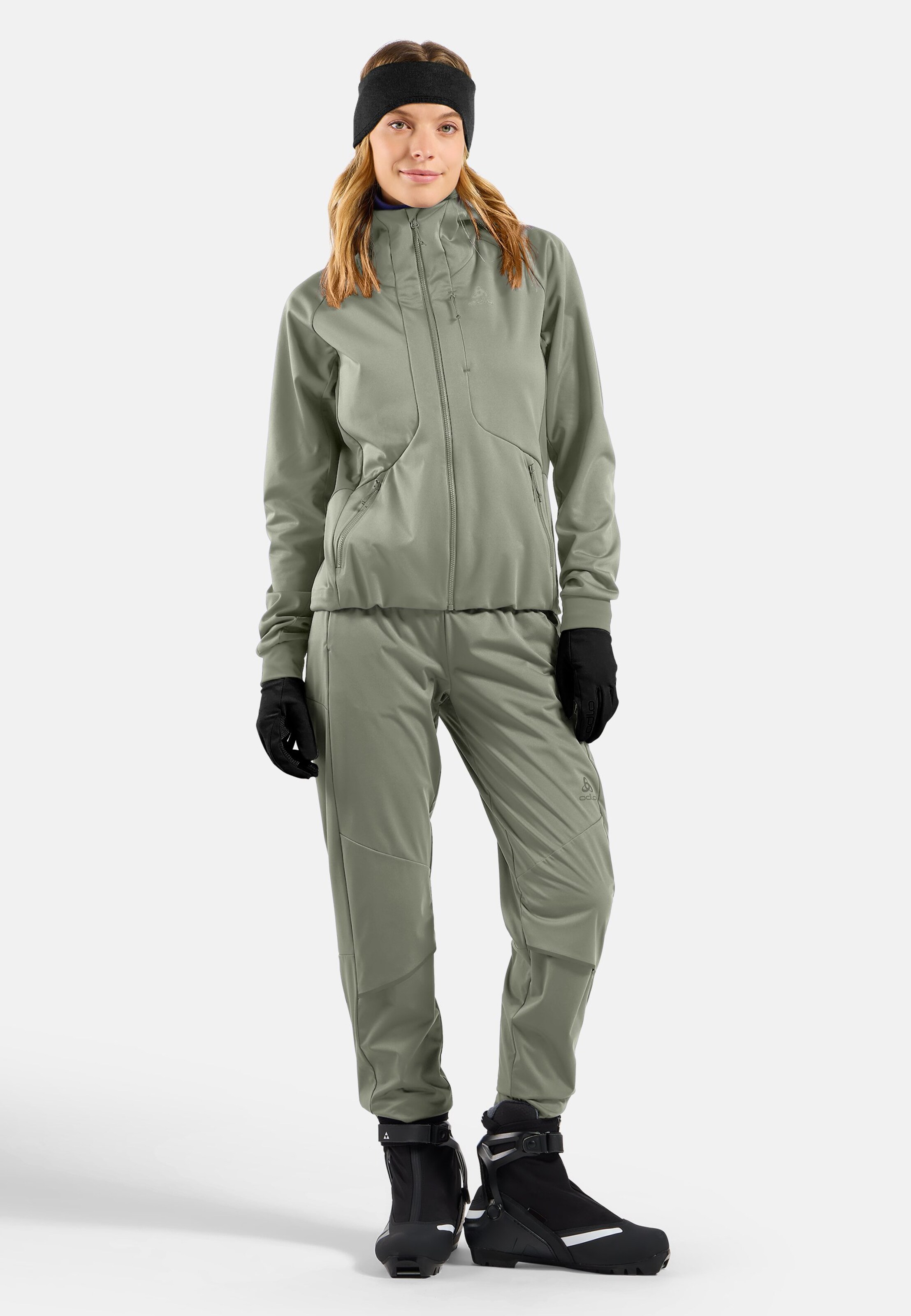 Winddichte Zeroweight X-Warm Langlaufjacke in shadow