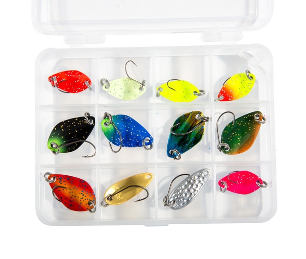 Fish4all Boîte de cuillères à truite 1.2g-2.5g (12pcs)