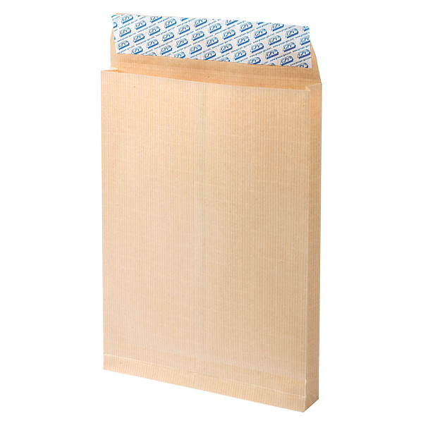 100 Pochettes Kraft armé à soufflets 30 mm GPV format 260 X 330 sans fenêtre