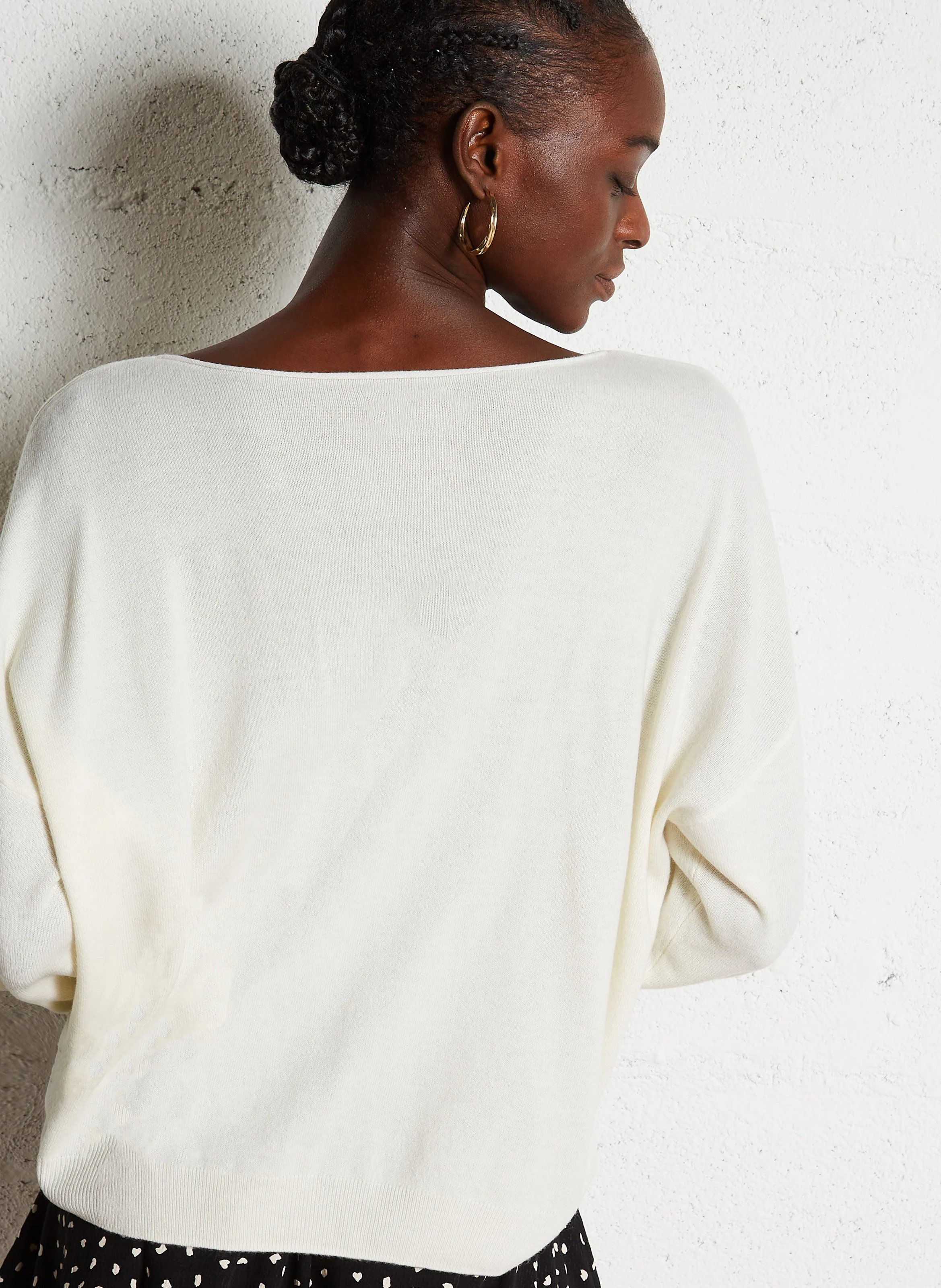 ARAGONE - Pull col bateau en laine | Beige