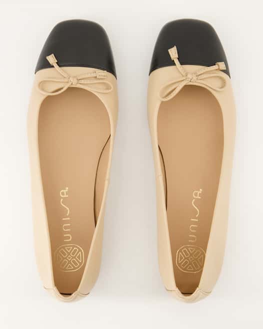 Unisa Belle Ballerinas in Beige