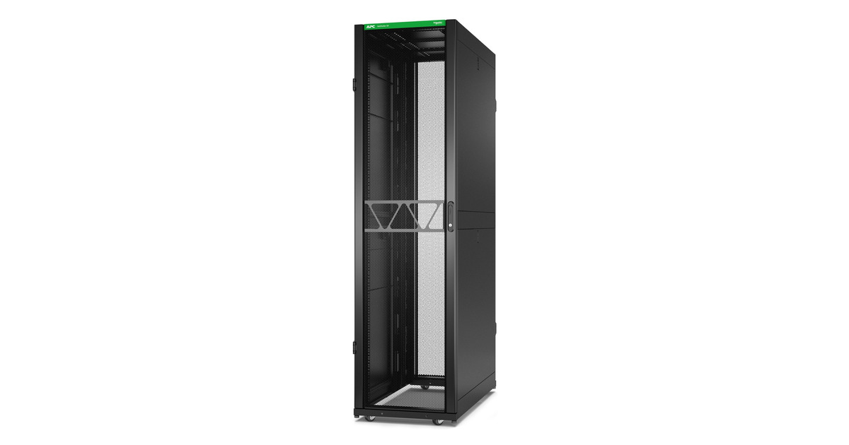 APCNetShelter SX Gen 2 AR3307B2, 48U server rack  (Zwart/groen, 60(b) x 225,8(h) x 120(d) cm, met zijkanten)