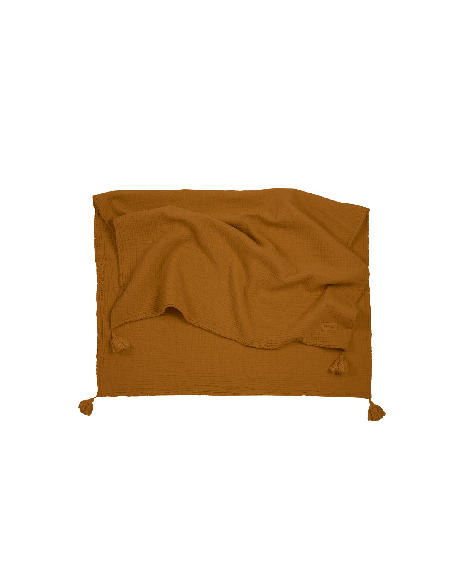Couverture wabi-sabi en double gaze de coton lavé | Beige