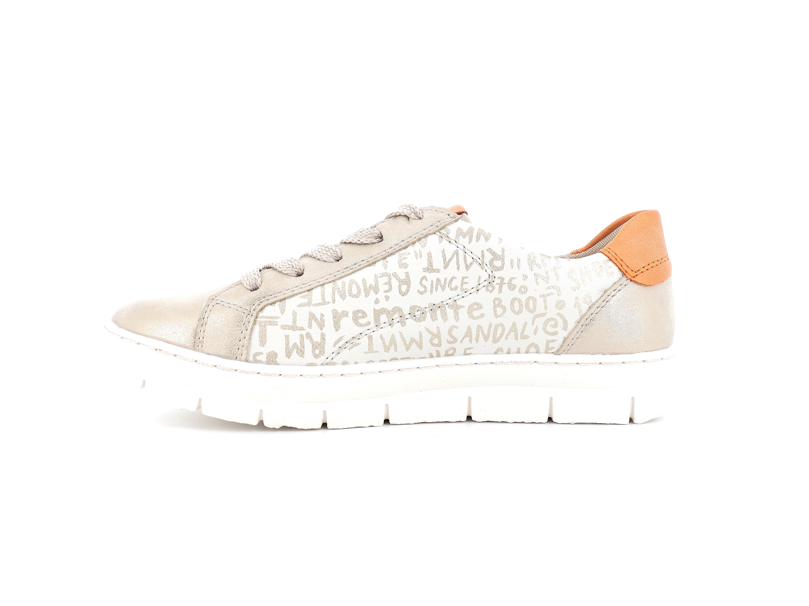 Remonte-D5821 Matières combinées Beige Orange