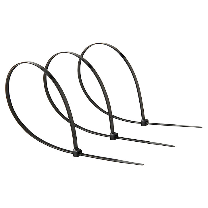 50 colliers de serrage en nylon Diall 4,8 x 350 mm Noir