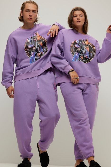 Sweatpants, Wide Legs, Elastikbund, Marvel Print, Unisex