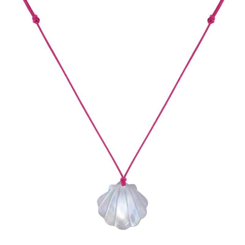 Collier Lien Coquille St Jacques en Nacre