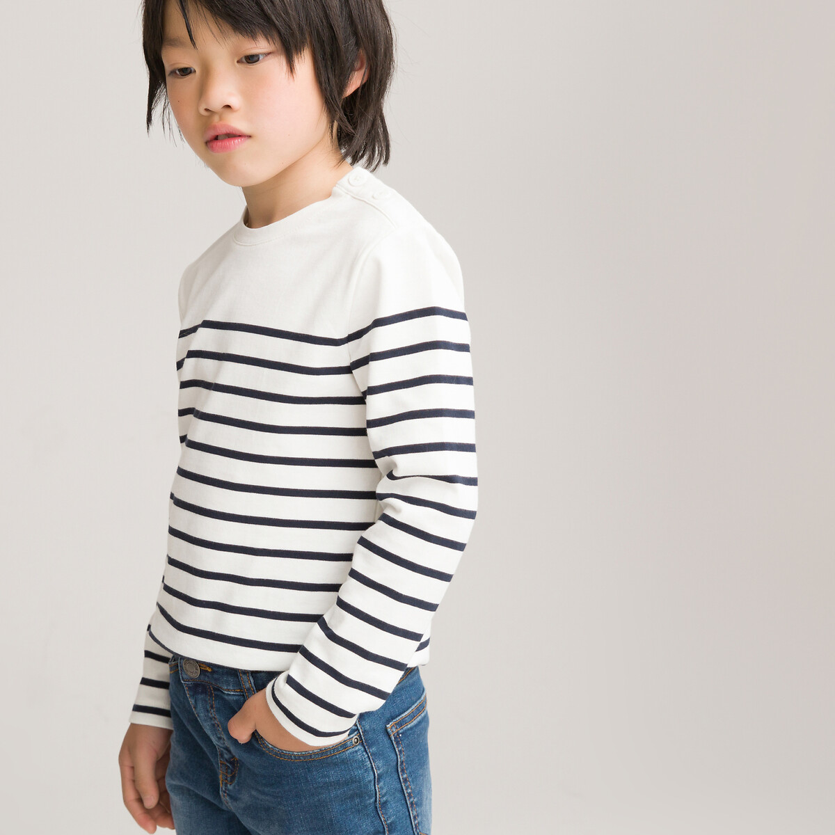 COLEÇÕES LA REDOUTE<br>Camiseta de manga comprida listrada