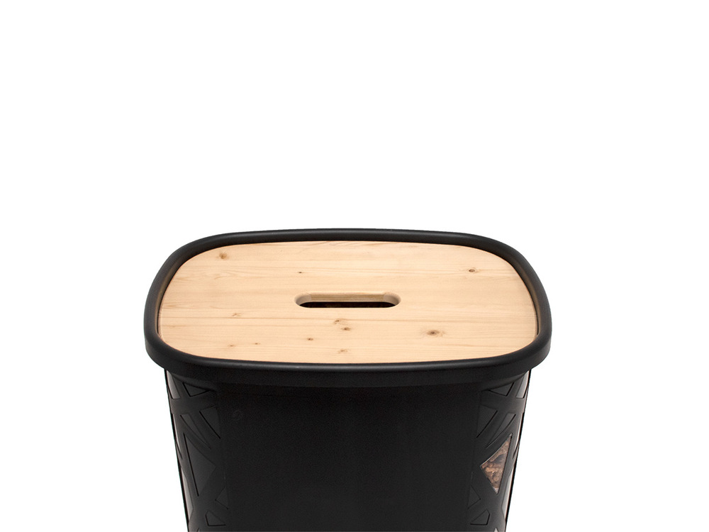 Coffre à granulés xl pour 45 kg de pellets jura montania - 49,5 x 37,9 x 66,4 cm