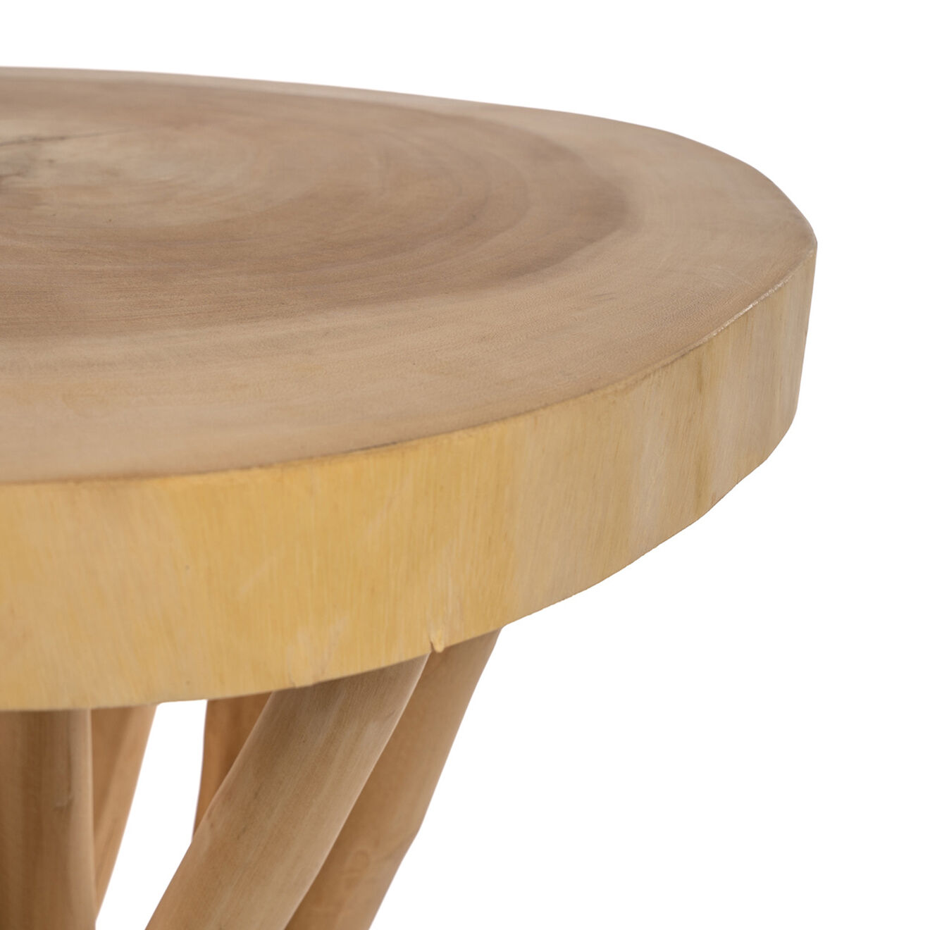 Bazar Bizar Table de bar Gili naturel - 60x60x103 cm