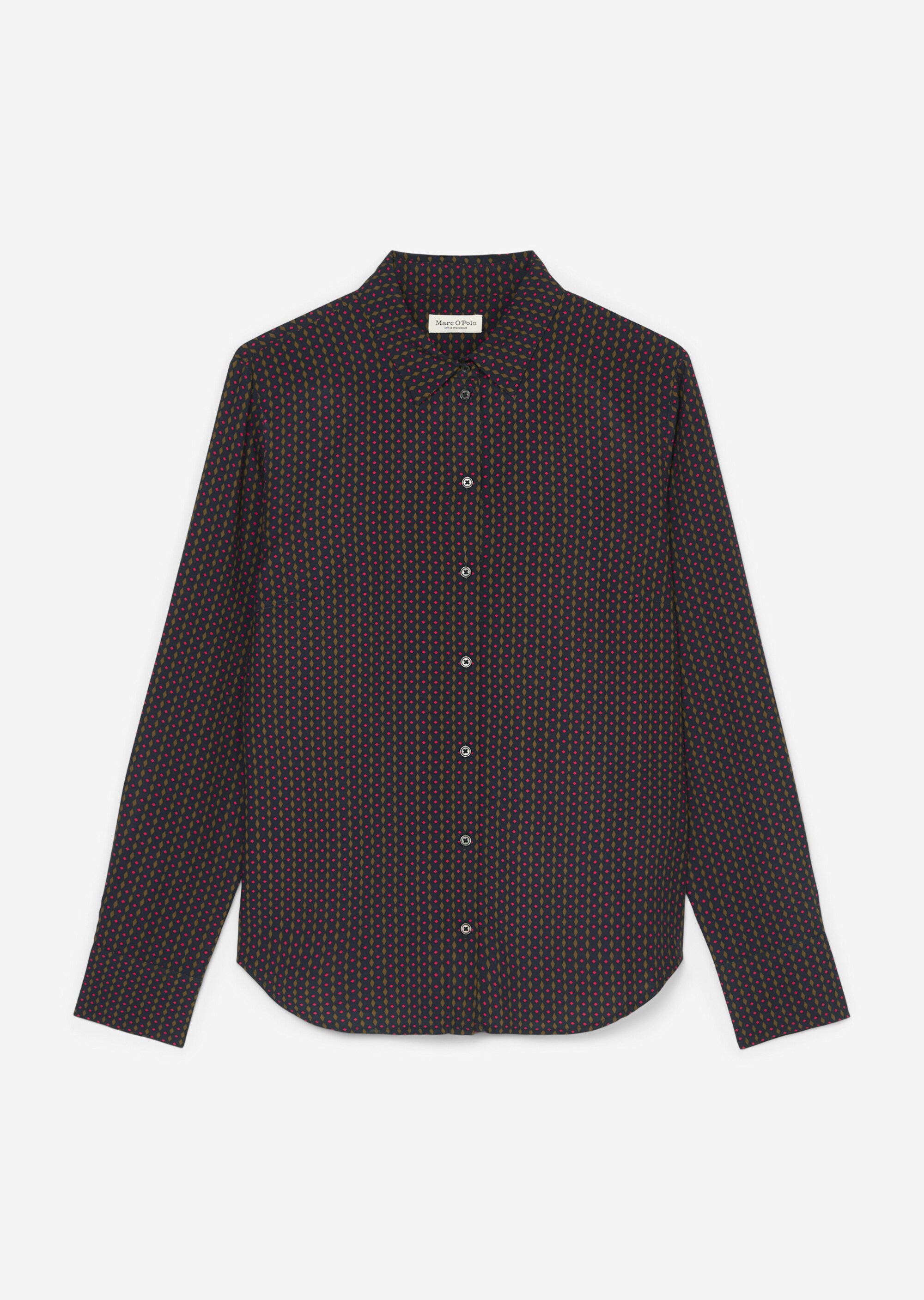 Allover-Print-Bluse regularaus fließender Viskose