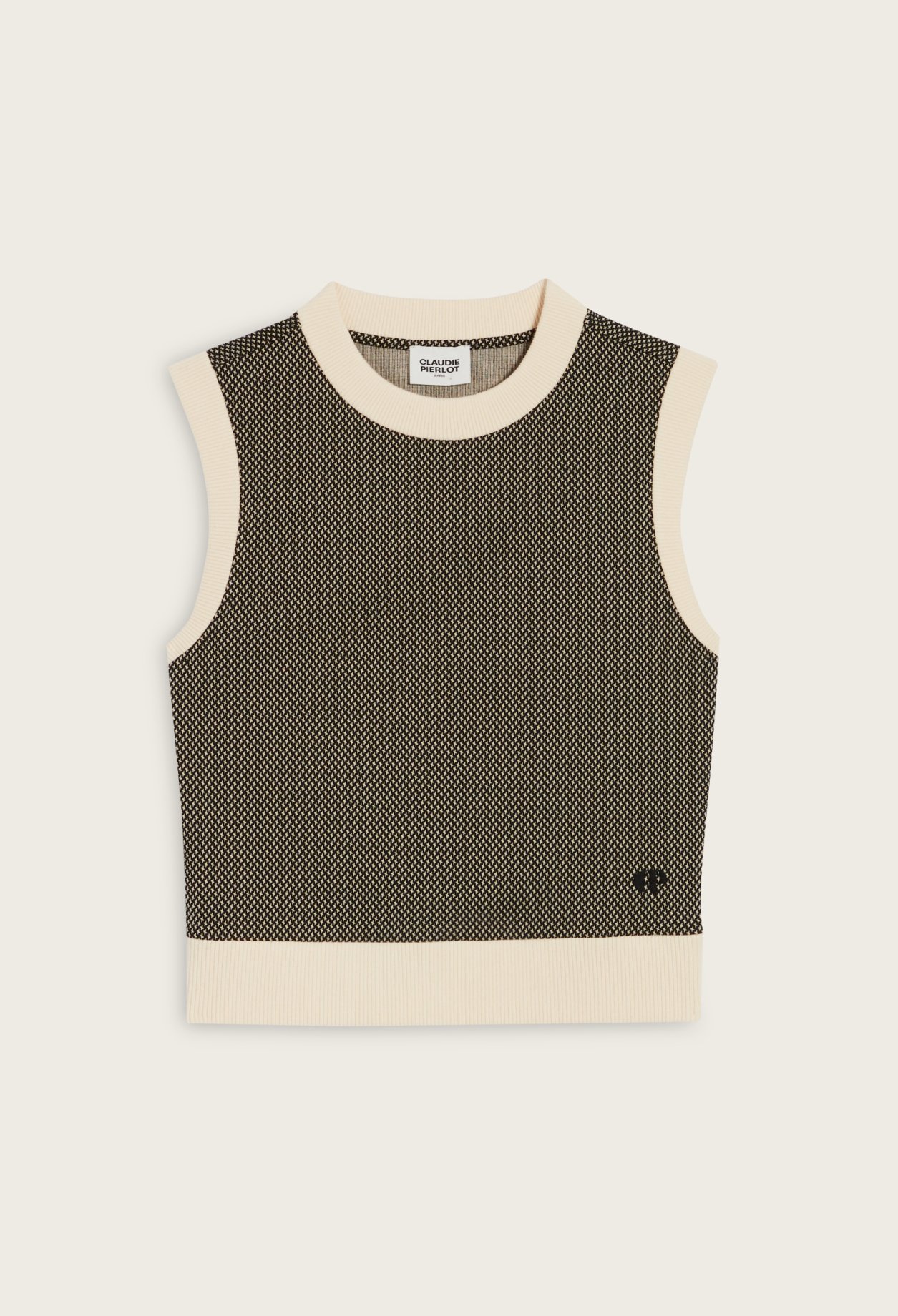 Pull sans manches chocolat