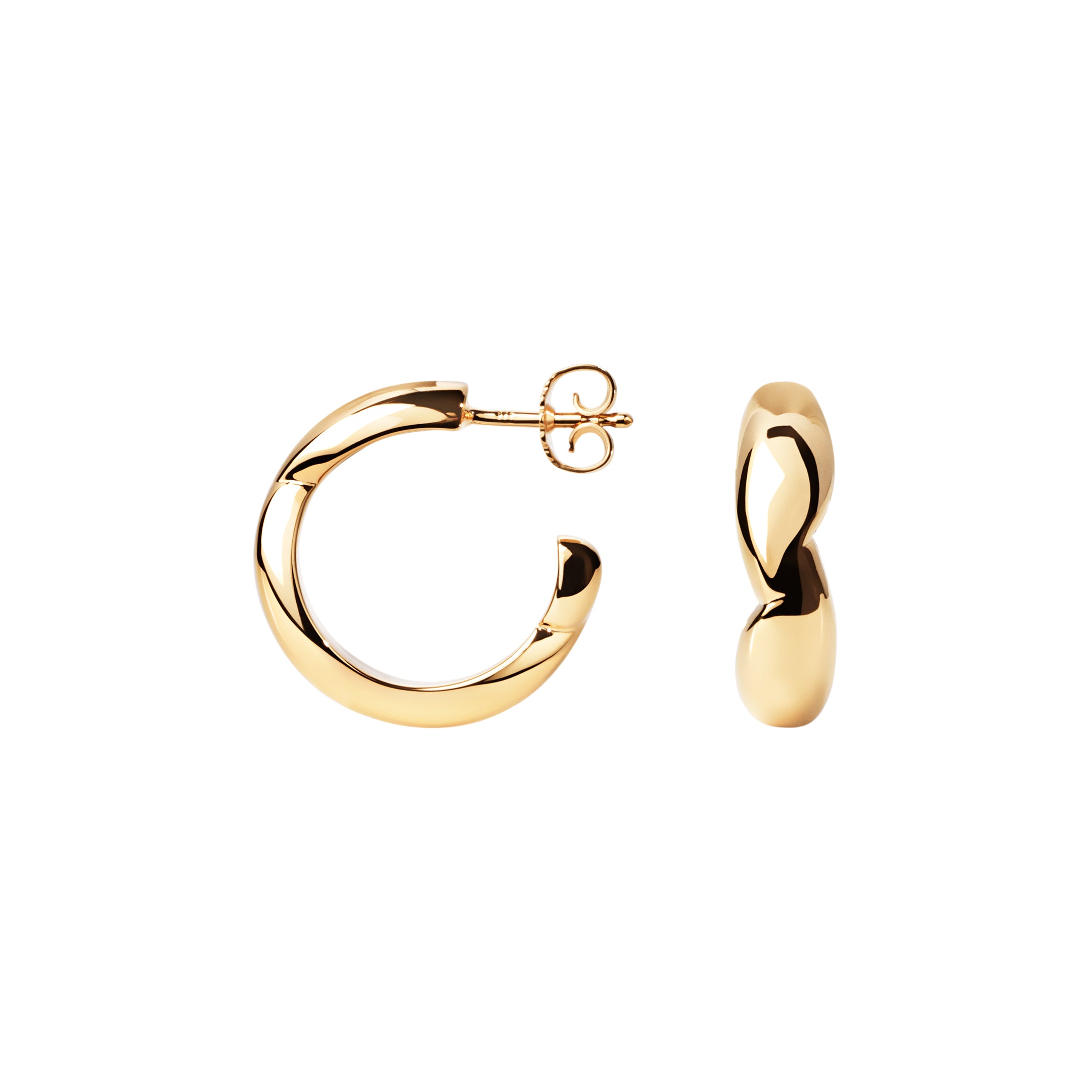 Camille Brinch  Puffer hoops, lille - forgyldt