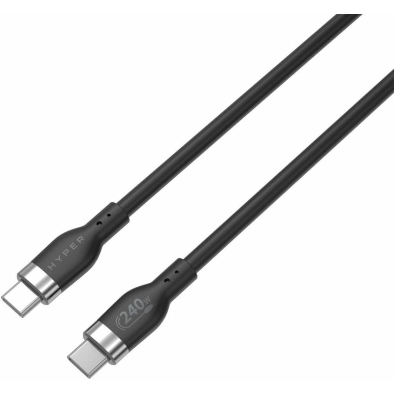 HYPER HJ4002BKGL câble USB USB 2.0 2 m USB C 0,48 Gbit/s 240 W Noir