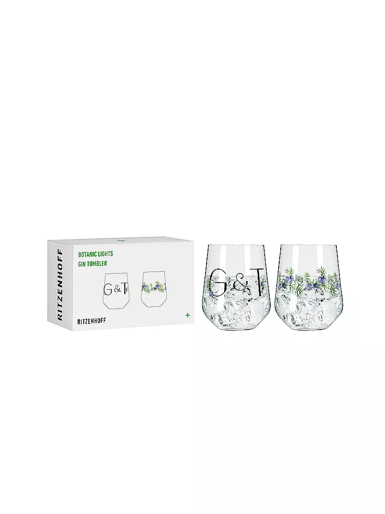 RITZENHOFF Gin Tumbler 2-er Set BOTANIC LIGHTS  #5 #6 Design Team bunt