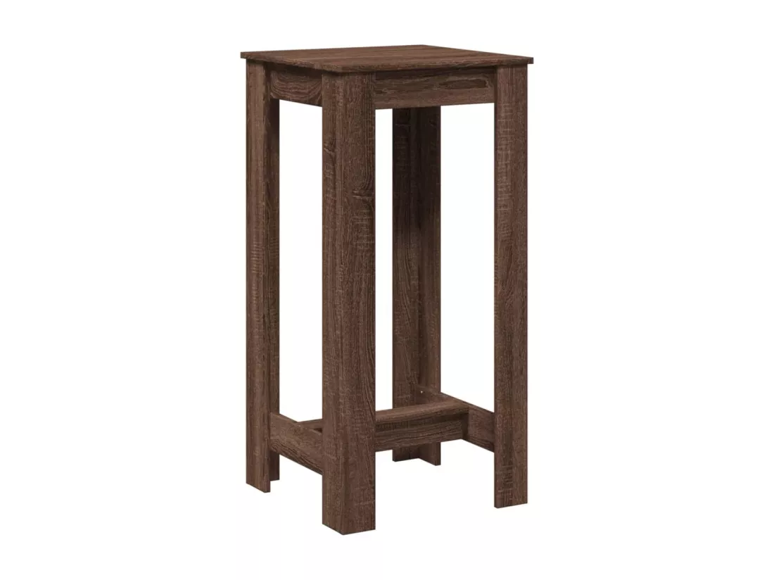 Table de bar chêne marron 51x50x103,5 cm bois d'ingénierie