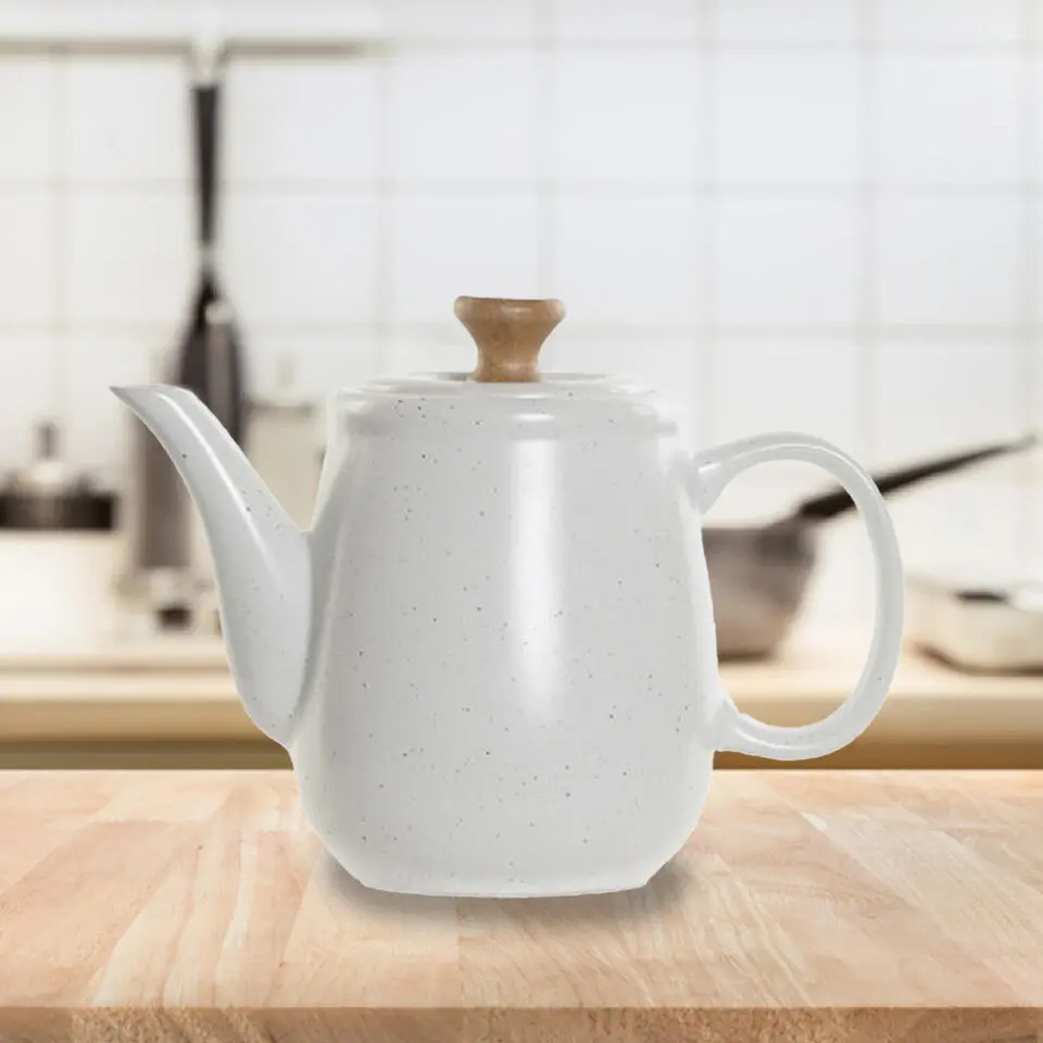Items Kitchen Theepot Ceylon - keramiek - 1000 ml - wit
