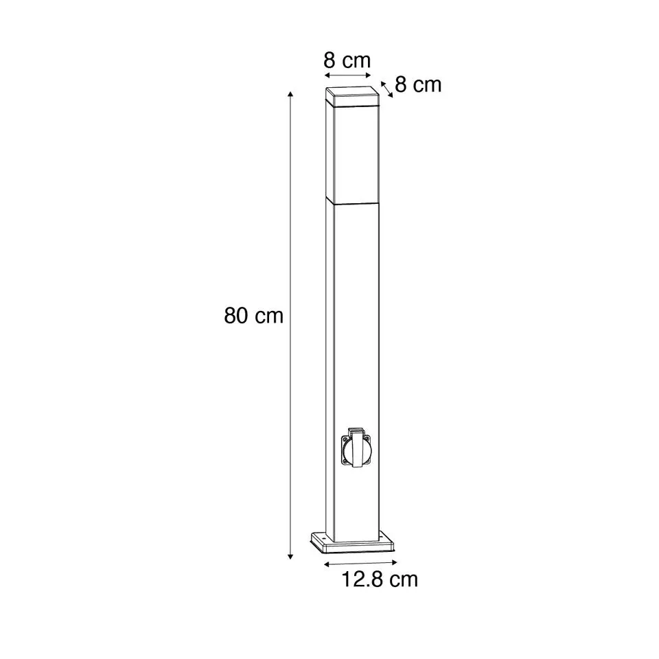 Qazqa staande buitenlampen malios bronskleurig e27