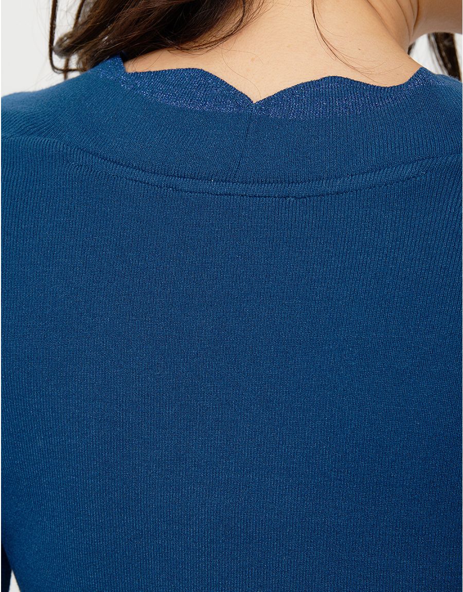 Pull cache-coeur bleu