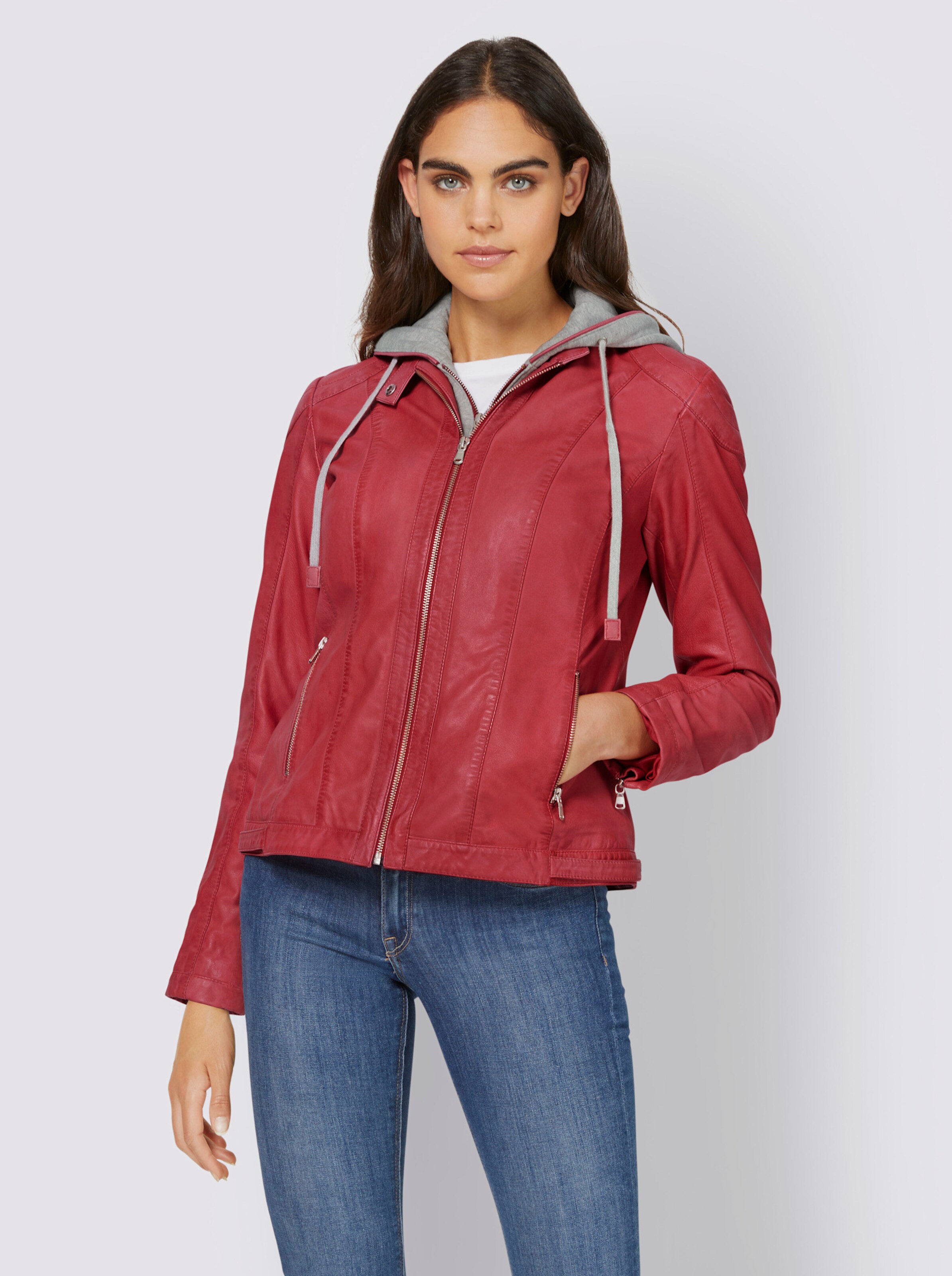 Leder-Jacke