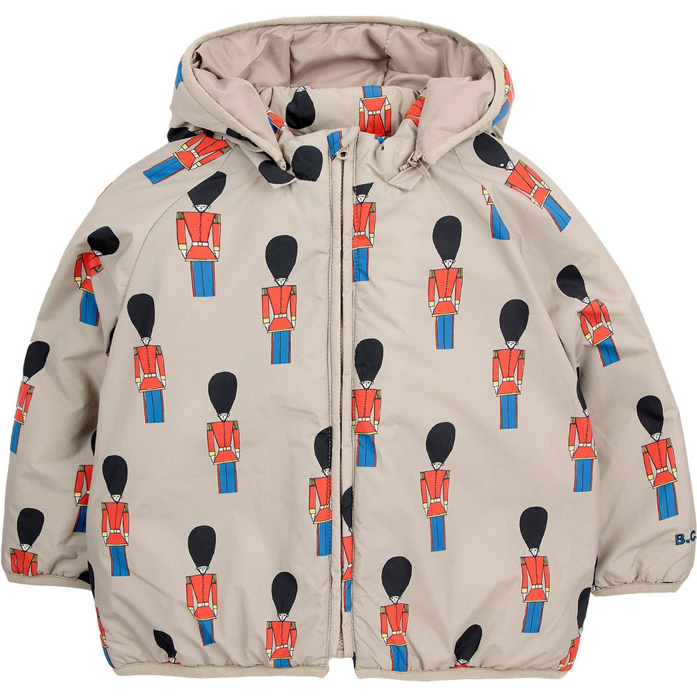Køb Bobo Choses Beige Little Tin Soldiers All Over Padded Jakke