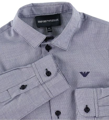 Emporio Armani Hemd - Navy/Weiß Kariert