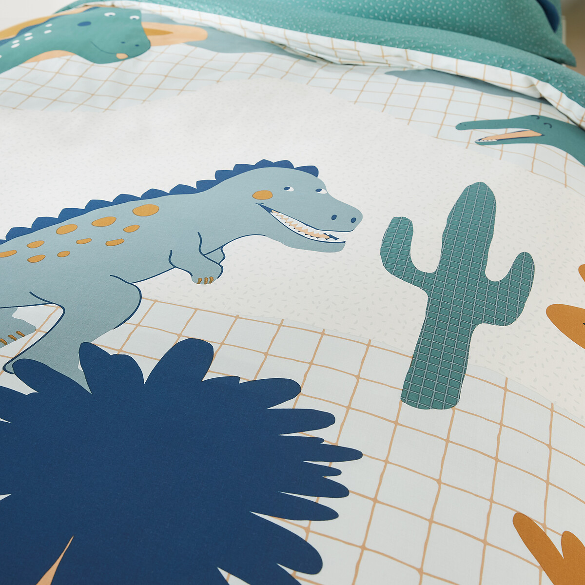 LA REDOUTE INTERIEURS<br>Capa de edredão de algodão, Little Dino
