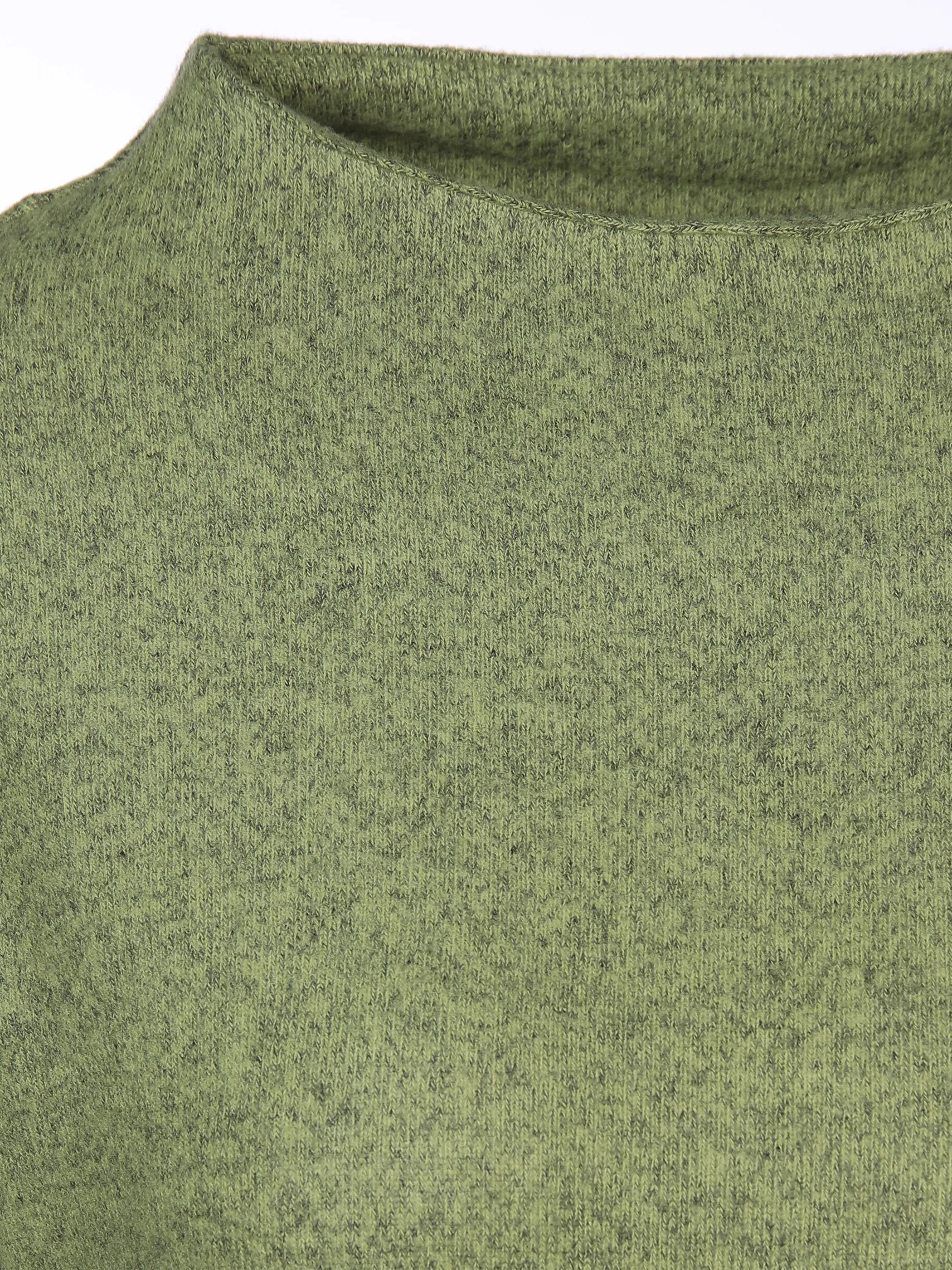 Damen Flauschshirt mit geradem Ausschnitt und 3/4 Ärmeln
