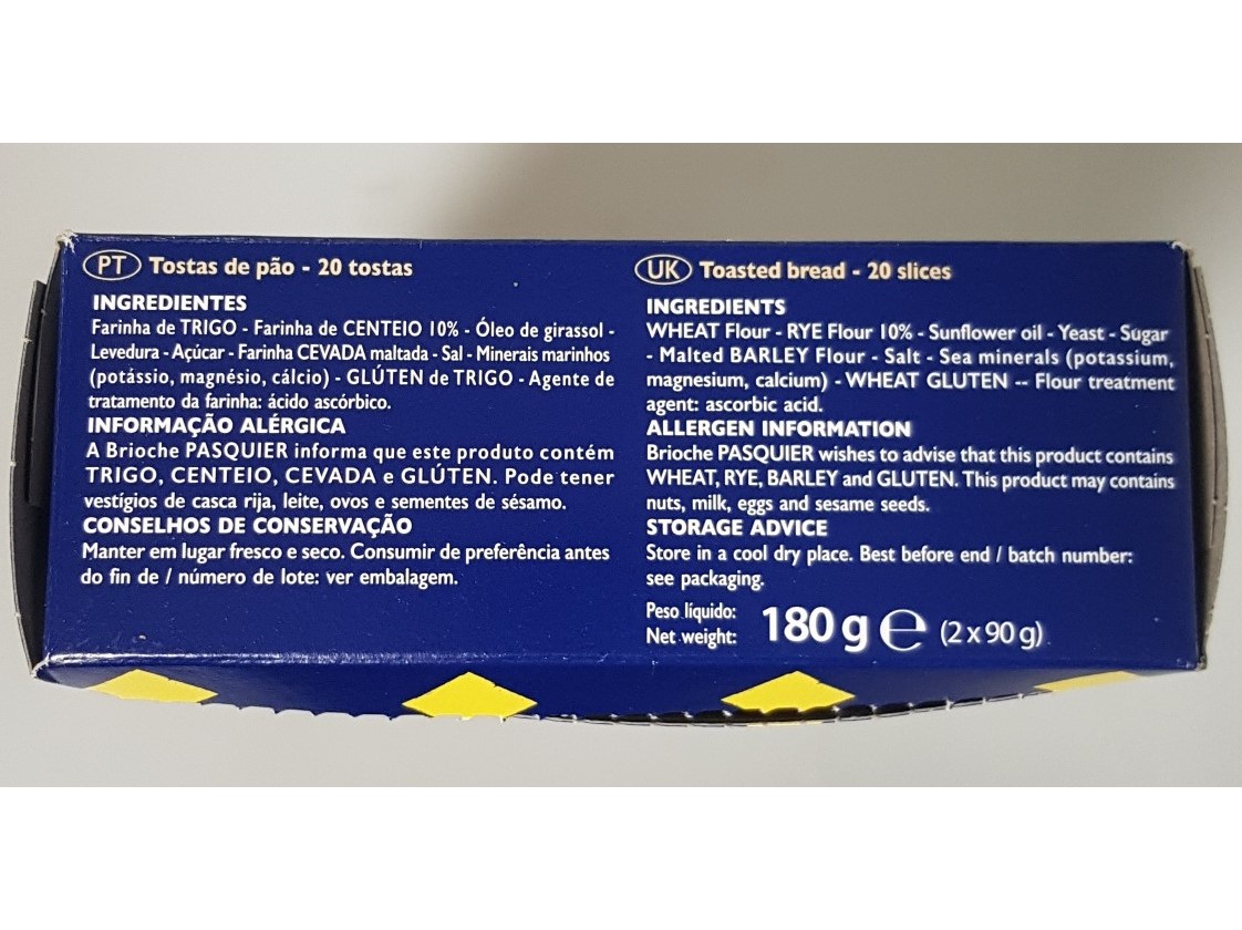 TOSTA BRIOCHE PASQUIER CHAPATA 180 G