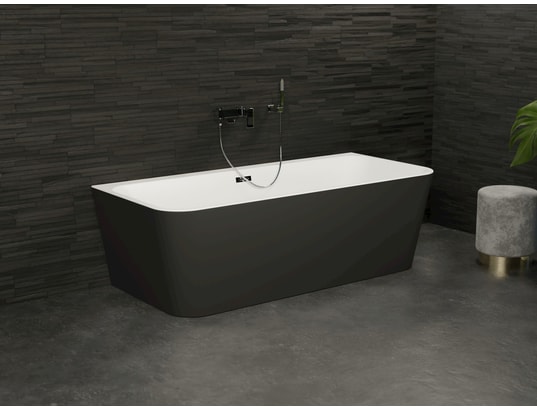 SPALINA - Baignoires ilot mint 180 noire l180 x l81 x h57 cm