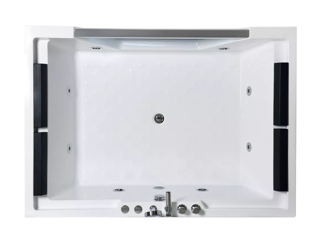 Baignoire hydromassage Verre panoramique 170 X 120 cm 8 jets – Amber