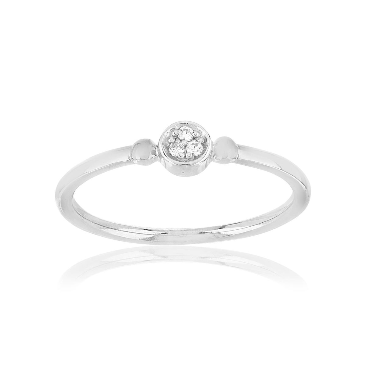Bague argent zirconias