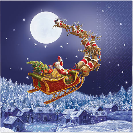 Mønstrede juleservietter