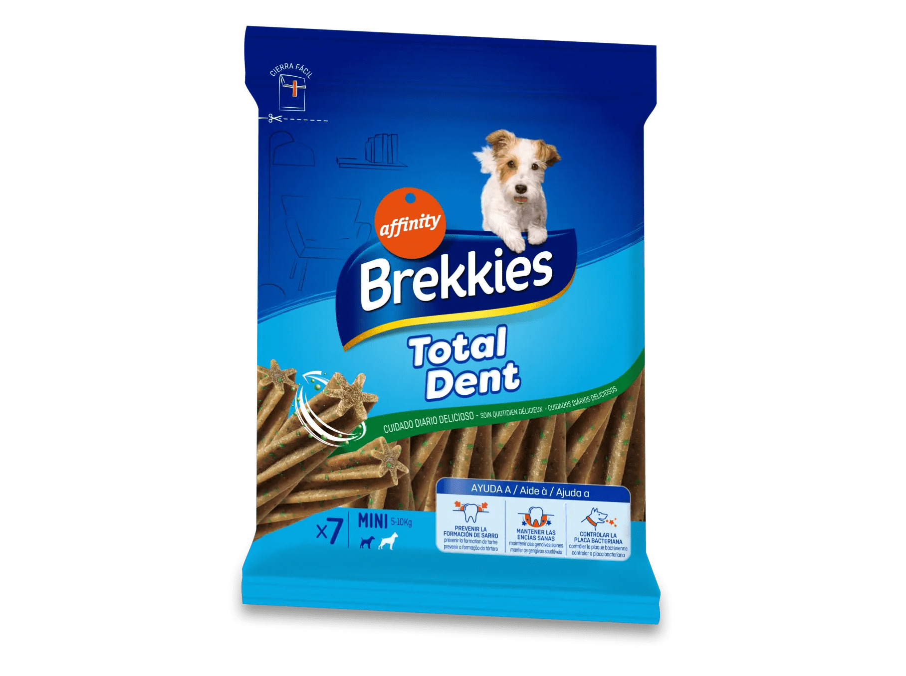 SNACKS PARA CÃO BREKKIES TOTALDENT MINI RAÇA PEQUENA 110G