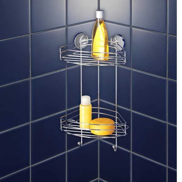 Etagère angle 2 niveaux Vacuum Loc Wenko by Maximex