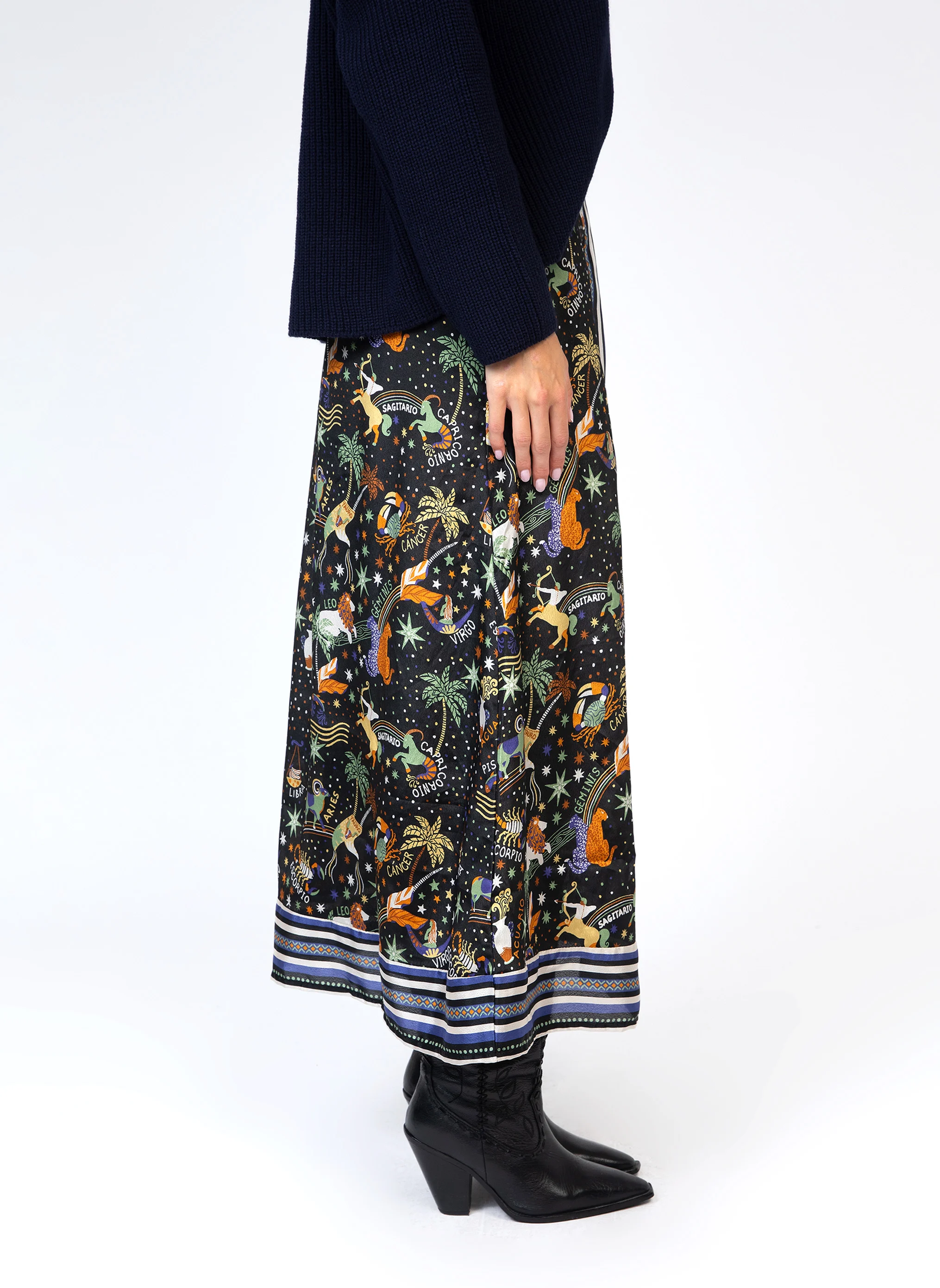 SIRINE - Chemise col lavallière imprimée | Multicolore