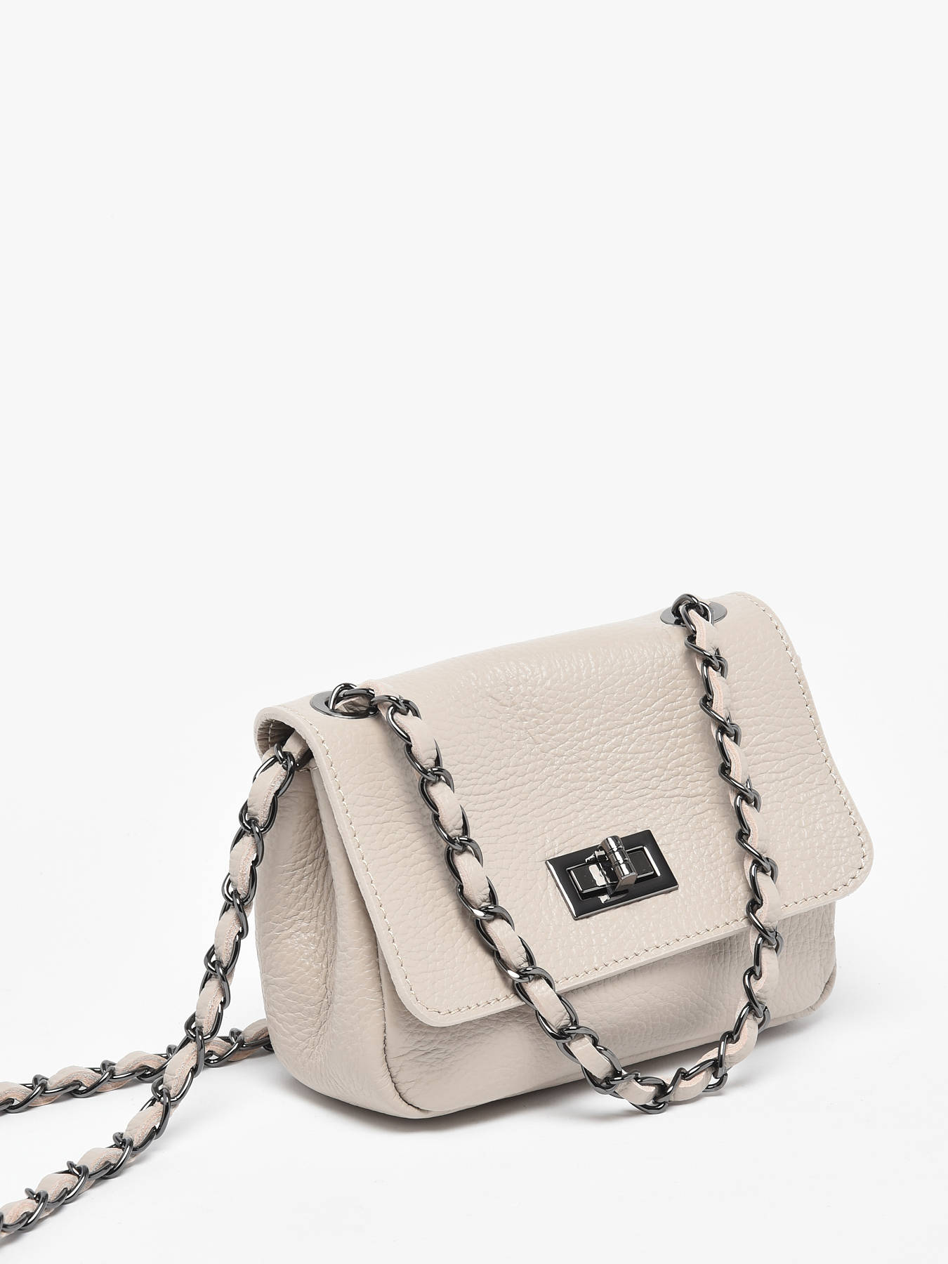 SAC BANDOULIERE Caviar cuir MILANO