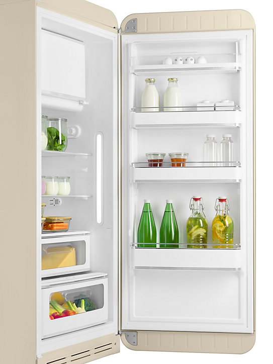 Réfrigérateur congélateur à poser ouverture droite Smeg FAB28RCR5 244L / 26L crème