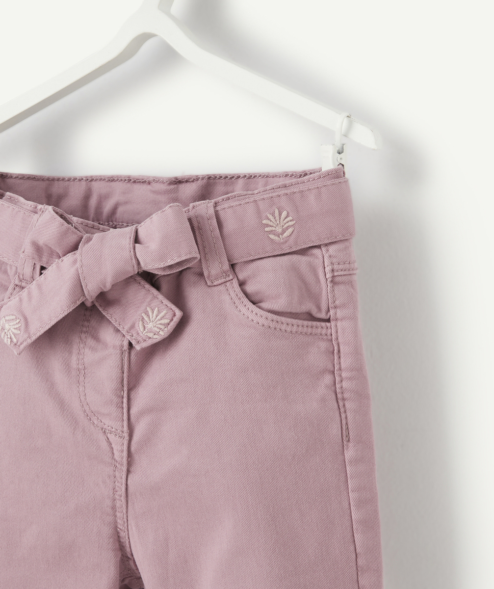 PANTALON SLIM BÉBÉ FILLE PARME AVEC CEINTURE BRODÉE